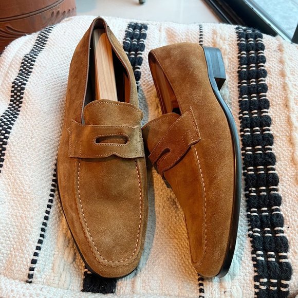 Saks Fifth Avenue Shoes Saks Fifth Avenue Venezia Suede Penny